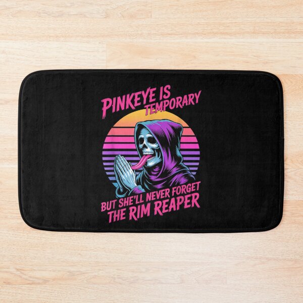 Item preview, The Rim Reaper Skeleton Pinkeye Is Temporary Retro Vaporwave Meme Art designed and sold by RenettaFunky.