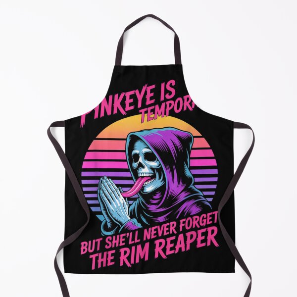 Item preview, The Rim Reaper Skeleton Pinkeye Is Temporary Retro Vaporwave Meme Art designed and sold by RenettaFunky.