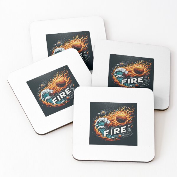 Item preview, Fire and basketball with a wave designed and sold by Skyfame.