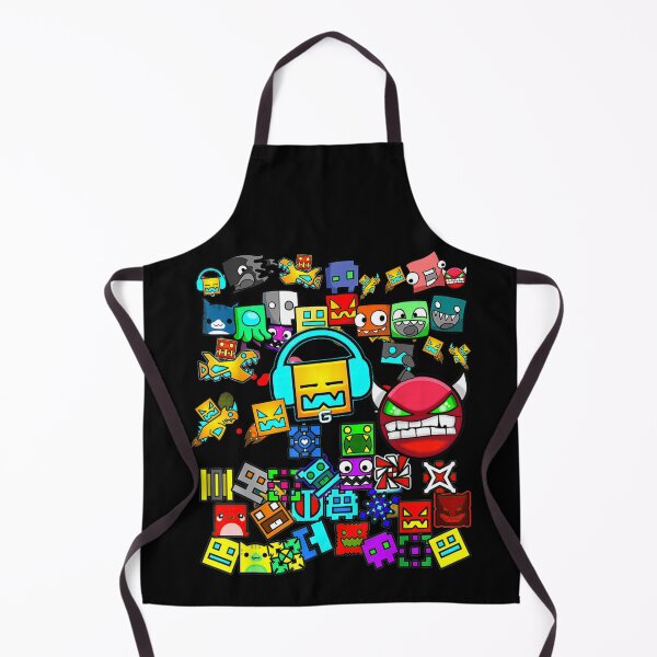 Item preview, Geometry Dash Icon Collage Gaming Pattern For Pro Players And Fans designed and sold by RenettaFunky.