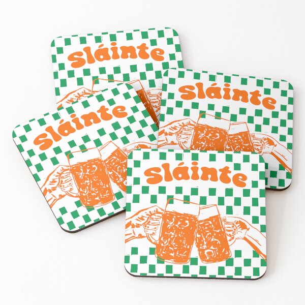 Item preview, Sláinte Beer Retro Checkered Irish Pub designed and sold by MaiZephyr.
