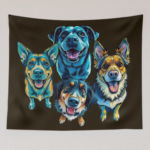 Item preview, Happy-Looking Dogs designed and sold by GOODLOOKING10.