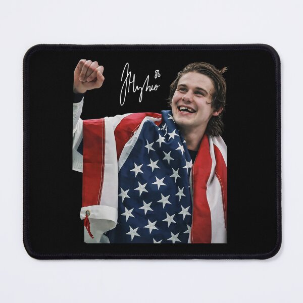 Item preview, Jack Hughes Missing Teeth USA Hockey, Jack Hughes USA Hockey Golden Goal Champion 2026 designed and sold by CLOUDYMOODS.
