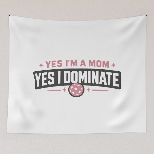 Item preview, Funny Pickleball Mom Shirt – Yes I’m A Mom Yes I Dominate – Confident Sports Mother Gift designed and sold by Pickleball-Gift.