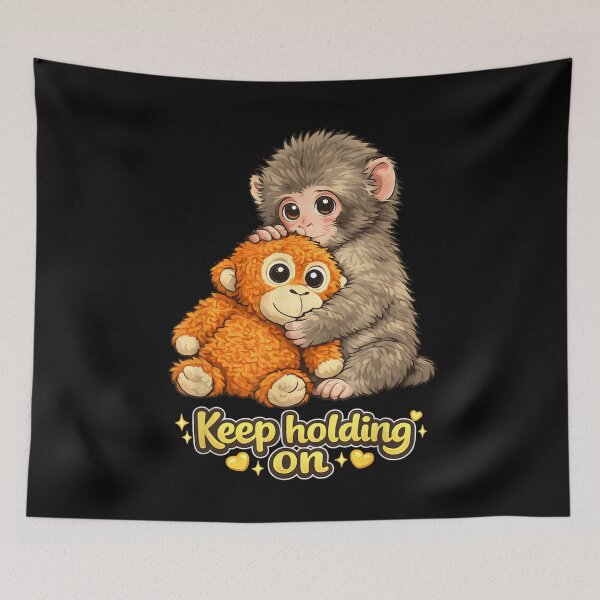 Item preview, Punch The Baby Monkey Hugging Plushie Comfort Animal Viral Japan Meme Art designed and sold by RannaHile.