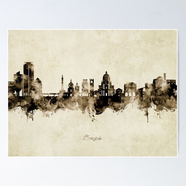 Item preview, Brescia Italy Skyline designed and sold by ArtPrints.