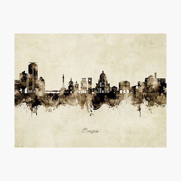 Item preview, Brescia Italy Skyline designed and sold by ArtPrints.