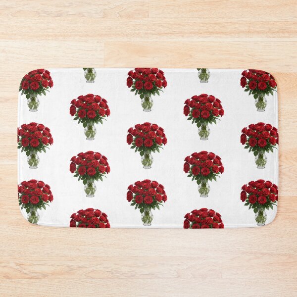 Item preview, Fresh Red Roses Bouquet in Glass Vase designed and sold by PriyankaSonara.