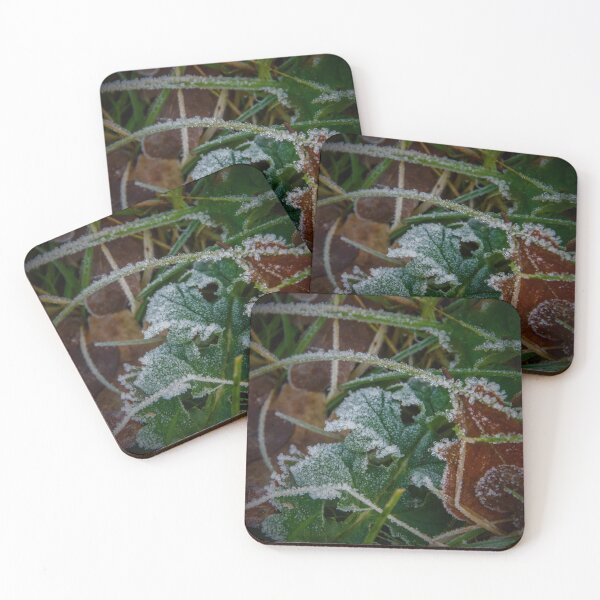 Item preview, Morning Frost on Green Leaves designed and sold by ShotsbyDesiree.