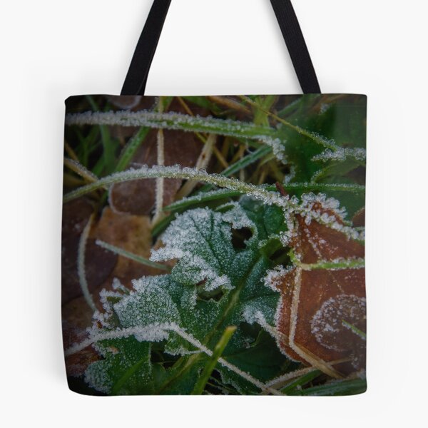 Item preview, Morning Frost on Green Leaves designed and sold by ShotsbyDesiree.