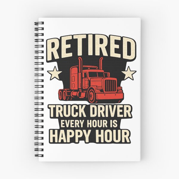 Item preview, Retired Trucker – Every Hour Is Happy Hour Funny Retirement Tee designed and sold by MonoDraft.