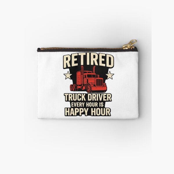Item preview, Retired Trucker – Every Hour Is Happy Hour Funny Retirement Tee designed and sold by MonoDraft.