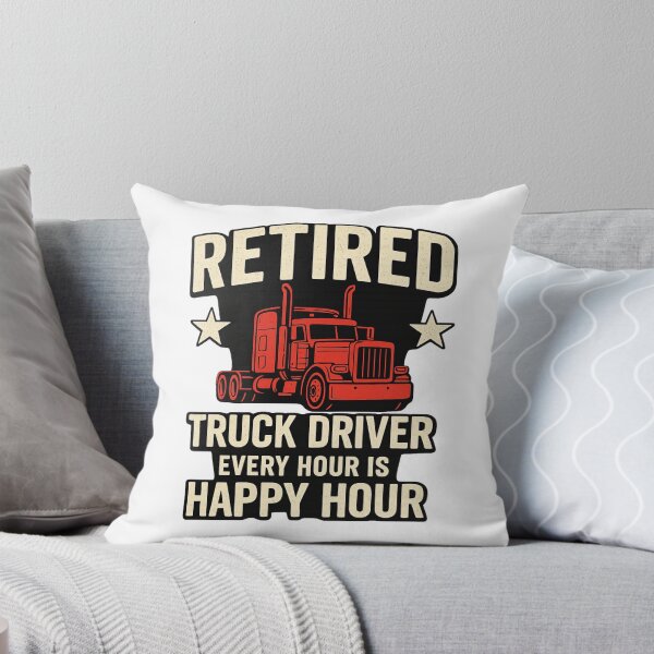 Item preview, Retired Trucker – Every Hour Is Happy Hour Funny Retirement Tee designed and sold by MonoDraft.