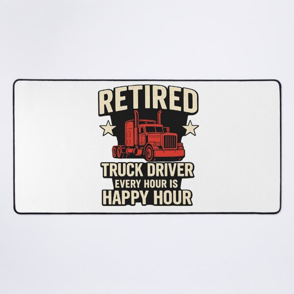 Item preview, Retired Trucker – Every Hour Is Happy Hour Funny Retirement Tee designed and sold by MonoDraft.