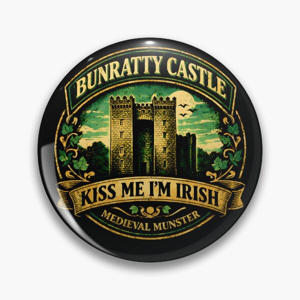 Item preview, Bunratty Castle Shirt – Medieval Ireland Design – Kiss Me I’m Irish Tee designed and sold by CottonFirst.