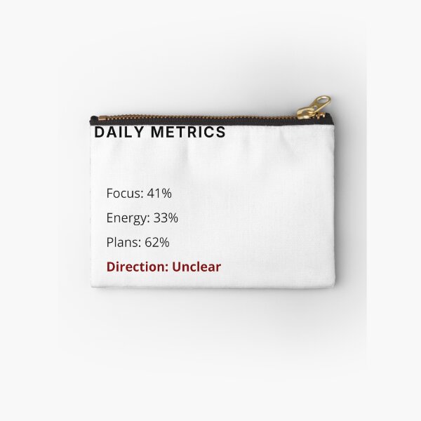 Item preview, DAILY METRICS – Minimal Existential Report designed and sold by PXEpic.
