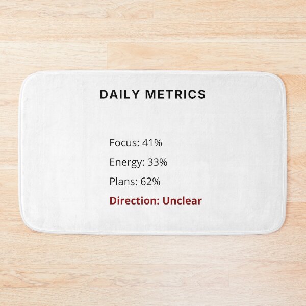 Item preview, DAILY METRICS – Minimal Existential Report designed and sold by PXEpic.
