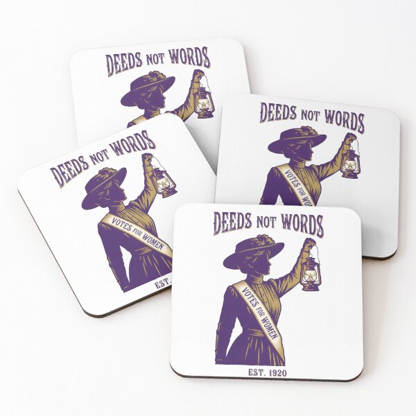 Item preview, Deeds Not Words Votes Women 1920 - Suffragette History Month Gift designed and sold by Luminari Creations.