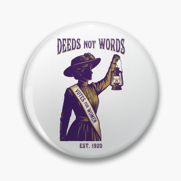 Item preview, Deeds Not Words Votes Women 1920 - Suffragette History Month Gift designed and sold by Luminari Creations.