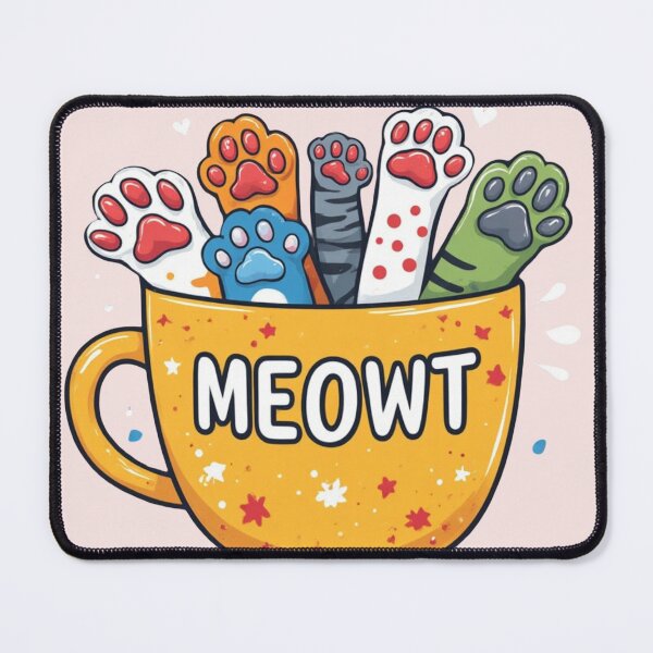 Item preview, MEOWT" Kawaii Cat Paws Mug Illustration designed and sold by sanorastyle.