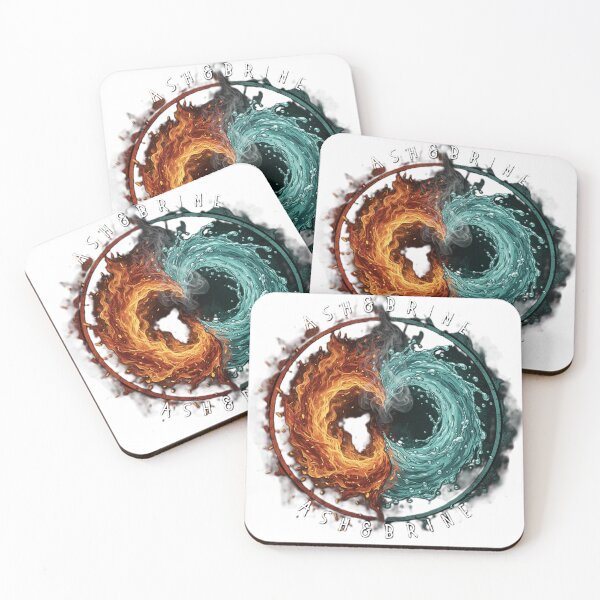 Item preview, Ash & Brine - Fire and Water Element Circle Design designed and sold by Where Ash Meets Brine.
