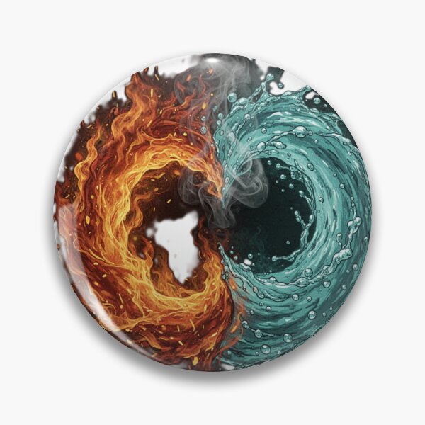 Item preview, Ash & Brine - Fire and Water Element Circle Design designed and sold by Where Ash Meets Brine.