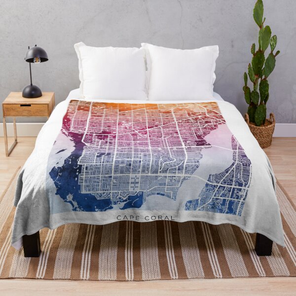 Item preview, Cape Coral Florida City Street Map designed and sold by ArtPrints.