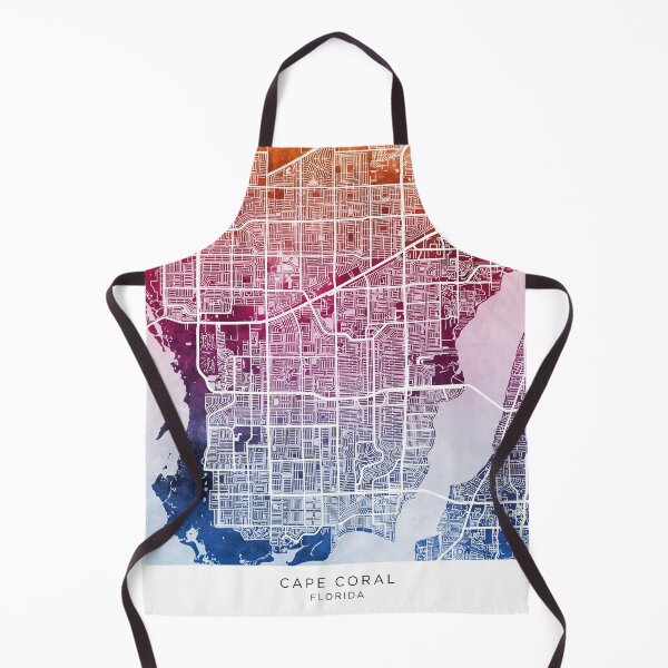 Item preview, Cape Coral Florida City Street Map designed and sold by ArtPrints.