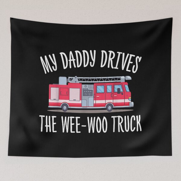 Item preview, My Daddy Drives The Wee-Woo Truck Core Memory Firefighter Family Aesthetic Art designed and sold by TiaraHans.