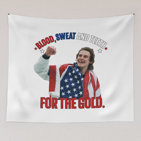 Item preview, Jack Hughes USA Hockey - Jack Hughes Missing Teeth USA Hockey, Jack Hughes USA Hockey Golden Goal Champion 2026 designed and sold by CLOUDYMOODS.