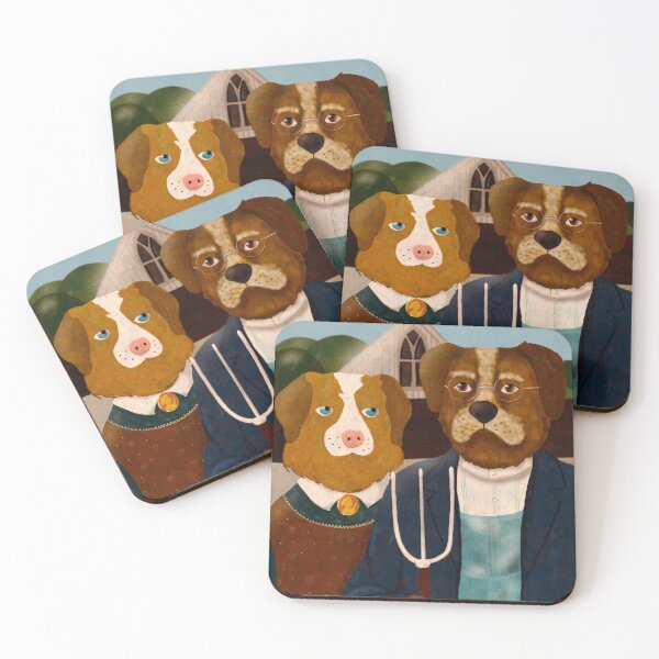 Item preview, American Gothic Dogs  designed and sold by ellealsopaints.