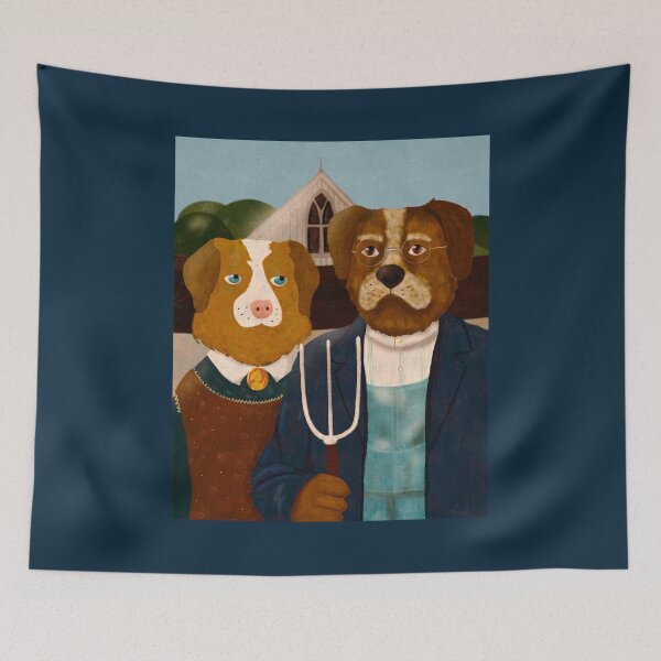 Item preview, American Gothic Dogs  designed and sold by ellealsopaints.