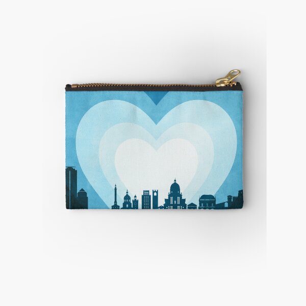 Item preview, Brescia Italy Skyline Hearts Blue designed and sold by ArtPrints.