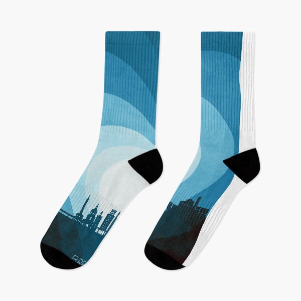 Item preview, Brescia Italy Skyline Hearts Blue designed and sold by ArtPrints.