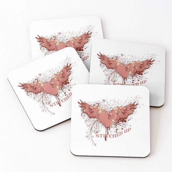 Item preview, Stitched Up - Y2K Emo Winged Heart Grunge Aesthetic designed and sold by snapifyprints.