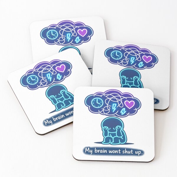 Item preview, My Brain Won’t Shut Up Mental Health Overthinking Design designed and sold by Mix Mood.
