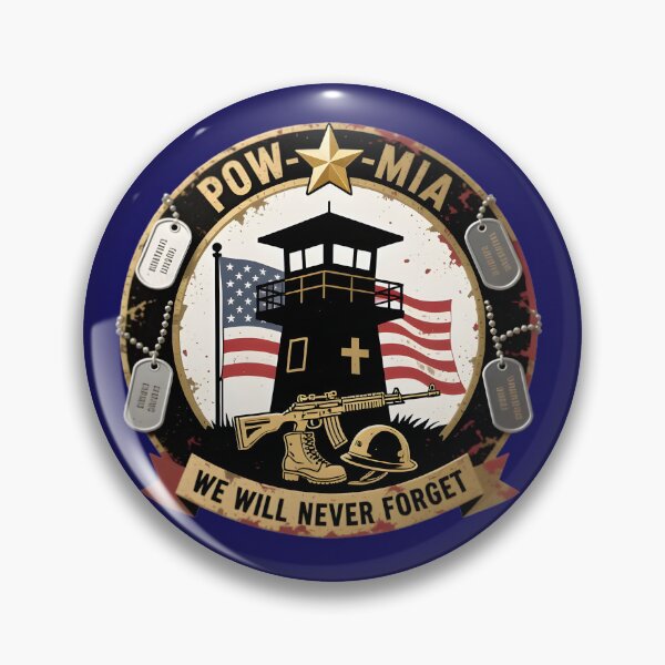 Item preview, POW-MIA Military Tribute and Remembrance Emblem designed and sold by BoralisSynth.
