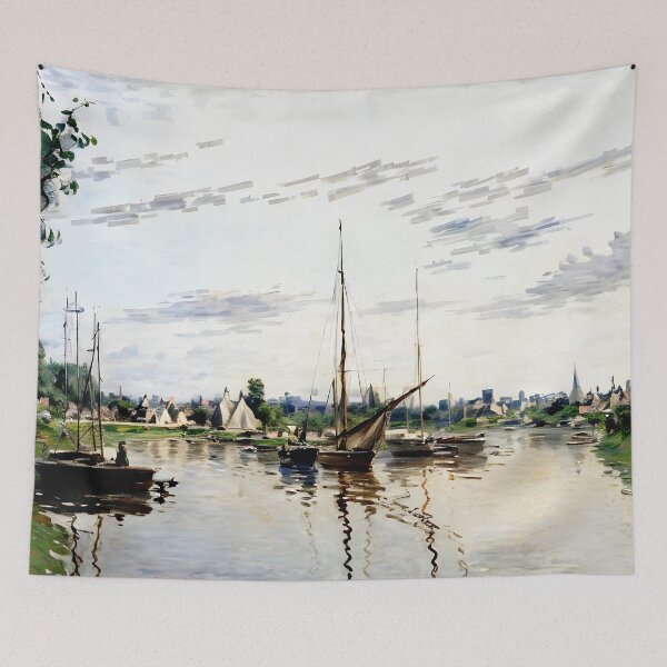 Item preview, Argenteuil: Sailboats on the Sunlit Seine with Reflections of Sky and Water designed and sold by artdesignsnow.