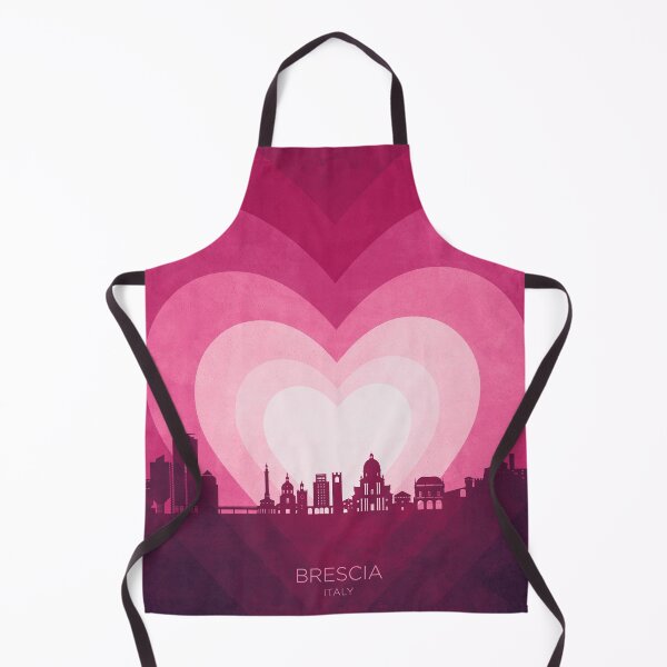 Item preview, Brescia Italy Skyline Hearts Pink designed and sold by ArtPrints.