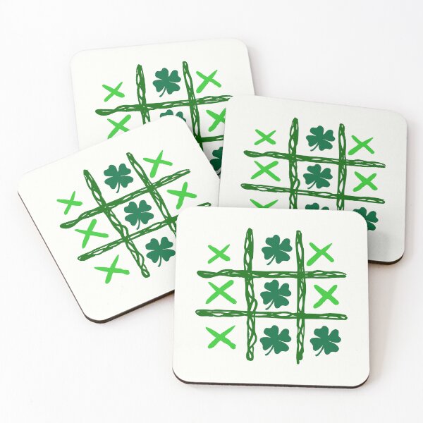 Item preview, Lucky Shamrock Tic Tac Toe – St. Patrick’s Day Illustration designed and sold by MaiZephyr.