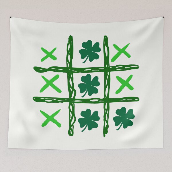Item preview, Lucky Shamrock Tic Tac Toe – St. Patrick’s Day Illustration designed and sold by MaiZephyr.