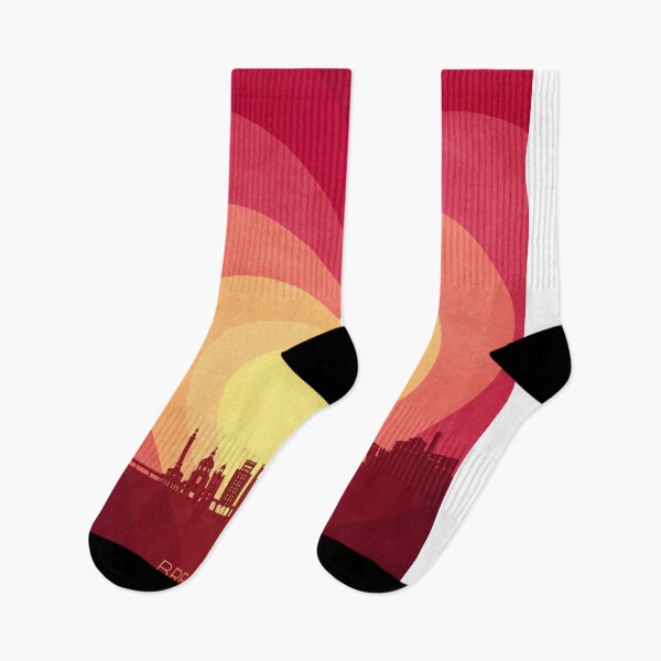 Item preview, Brescia Italy Skyline Hearts Red Yellow designed and sold by ArtPrints.