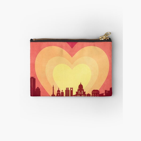 Item preview, Brescia Italy Skyline Hearts Red Yellow designed and sold by ArtPrints.