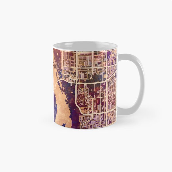 Item preview, Cape Coral Florida City Street Map designed and sold by ArtPrints.