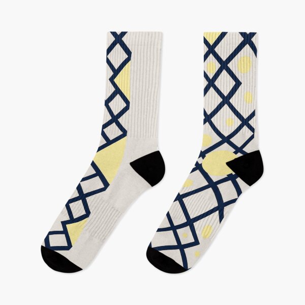 Item preview, Modern Geometric Grid with Golden Yellow Dots designed and sold by annenambiro.