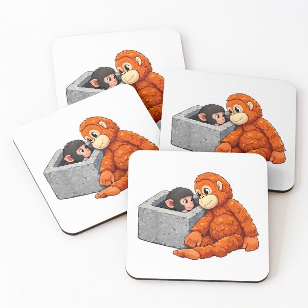 Item preview, Punch The Baby Monkey And Orangutan Friend Viral Japanese Zoo Aesthetic designed and sold by StanaLuis.