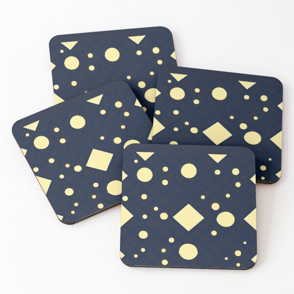 Item preview, Navy Blue Lattice with Yellow Circles Seamless Pattern PNG designed and sold by annenambiro.