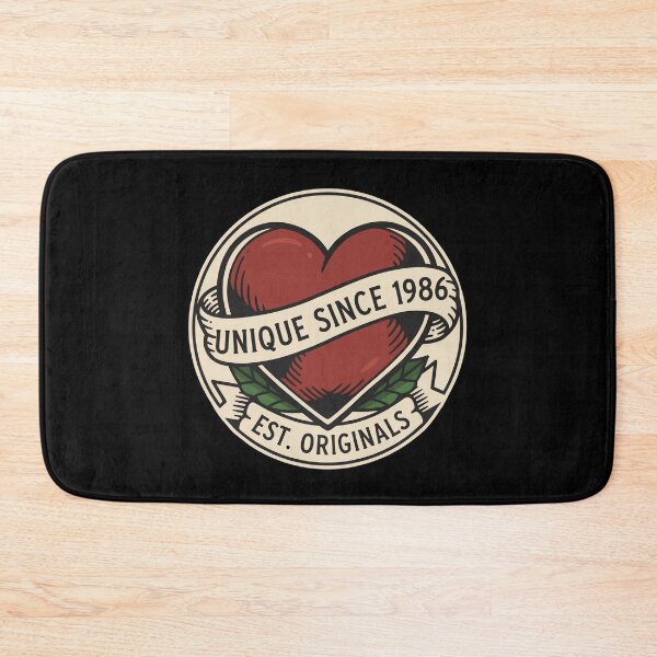 Item preview, Unique Since 1986 – Old School Tattoo Heart Design for a Birthday designed and sold by Fuechse.