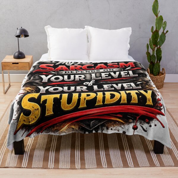 Item preview, Warning: My Sarcasm Is Triggered by Stupidity – Savage Humor Design designed and sold by RolMerch.