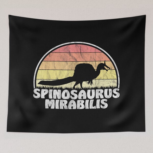Item preview, Spinosaurus Mirabilis Dinosaur Silhouette Retro 80s Vaporwave Sunset Aesthetic Paleontology Art designed and sold by StanaLuis.